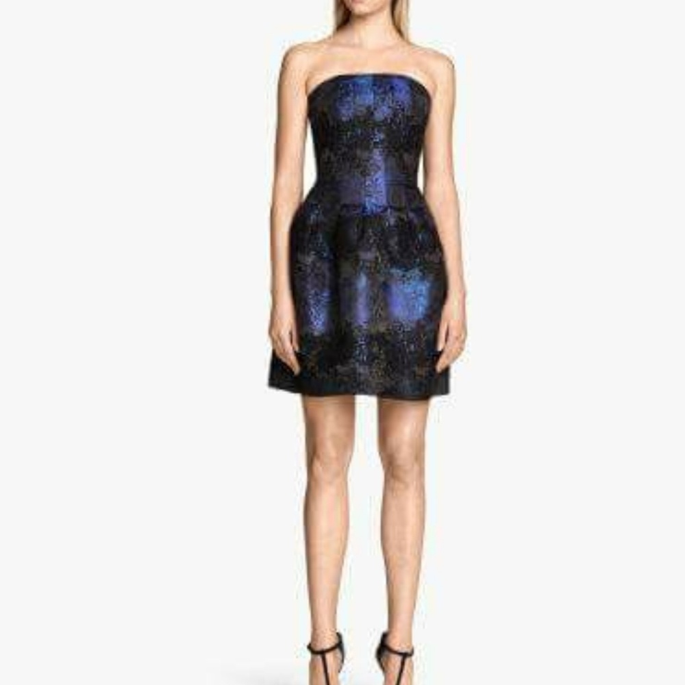 Cute cobalt blue strapless dress